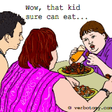 Wow, that kid sure can eat...